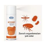 Biyopet Aerosol (Köpek) 150 ml Köpek Yaşam Alanı Bit, Pire ve Kene Haşere Spreyi - Beyaz