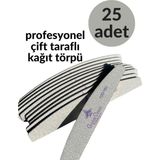 BİYUTREND 25 Adet Profesyonel Kağıt Törpü, Çift Taraflı - Gri