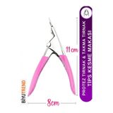 BİYUTREND Takma Tırnak Makası Protez Tırnak Tips Kesme Makası Profesyonel Tırnak Kesme Aleti Tips Cutter Manikür Pensi