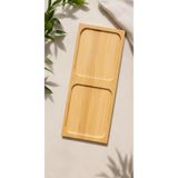 BİZ ZÜCCACİYE Bambu Dikdörtgen İki Bölmeli Yağdanlık altı (12x24 ölçülerinde)
