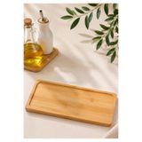 BİZ ZÜCCACİYE Bambu Dikdörtgen Yağdanlık Altı & Sunum Tepsisi (12x24)