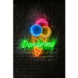 BİZCE LED PARK dondurma yazılı neon LED duvar yazısı dekoratif ışıklı gece lambası duvar süsü tabela