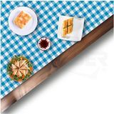 Bizden Eve Tek Kullanımlık Sıvı Geçirmez Masa ve Aktivite Örtüsü 100X120 3 Rulo ( Rulo Içi: 10 Adet ) Mavi Pötükare - 100 x 120 cm - Beyaz - Mavi