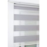 Bizden Perde Gri Geniş Pileli Zebra Stor Perde - 80 x 260 cm