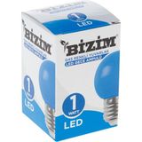 Bizim Gece Lambası Ampulü LED Yuvarlak Mavi 1W G45/M 2852 2853