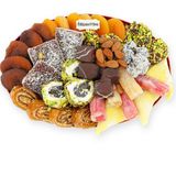 Bizim Yöre ''dost Güldüren'' Hediyelik Lokum Çikolata Şekerleme Kuru Meyve Kayısı Lokum Tabağı 1 kg No 21 | Bizim Yöre