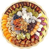 Bizim Yöre ''lezzet-I Ala'' Hediyelik Lokum Çikolata Cezerye Kuru Meyve Kayısı Tepsisi Sepeti 2,6 kg No 23 | Bizim Yöre - 2,5 kg