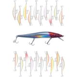 Bizimevde 14 cm 21 gr Rapala Balık Yemi Kurşun Arkası Olta Yem Seti Karbon Çelik Iğne 5 Renk - Renkli