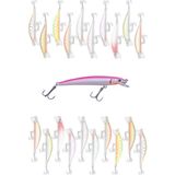Bizimevde 7,5 cm 4,5 gr Rapala Balık Yemi Kurşun Arkası Olta Yem Seti Karbon Çelik Iğne 5 Renk
