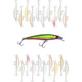 Bizimevde 8 cm 10 gr Rapala Balık Yemi Kurşun Arkası Olta Yem Seti Karbon Çelik Iğne 5 Renk - Limon Çakarlı Mor