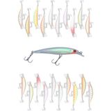 Bizimevde 8 cm 10 gr Rapala Balık Yemi Kurşun Arkası Olta Yem Seti Karbon Çelik Iğne 5 Renk - Sedef