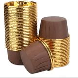 Bizimevde Muffin Kek Kalıbı 25 Adet Cupcake Kağıdı Kahverengi Golden
