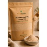 BİZİMHEKİM ŞİFA EVİ 200 Gr Glutensiz Karnıyarık Otu Tohumu Tozu / Unu - Psyllium Husk Powder - Katkısız & Doğal