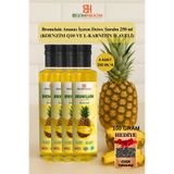 BİZİMHEKİM ŞİFA EVİ Bromelain Ananas İçeren Detox Şurubu 4 Adet 4x250 ml 100 GR CHİA TOHUMU HEDİYELİ