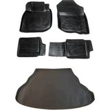 Bizymo Honda City Sedan 2009+ Havuzlu Paspas ve Bagaj Seti Bizymo - Siyah