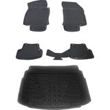 Bizymo Volkswagen Golf 7 Hb (Alt) 2013-2019 Havuzlu Paspas ve Bagaj Seti Bizymo - Siyah
