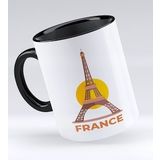 BK 1 Gift France Tasarımlı Siyah Kupa Bardak