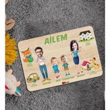 BK 3 Toys Çocuklara Özel Ailem Konseptli 4 Kişilik Ahşap Eğitici Puzzle