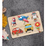 BK 7 Toys Çocuklar İçin Ahşap Figürlü Eğitici-Öğretici Yapboz Puzzle