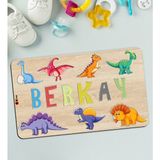 BK 9 Toys Çocuklara Özel İsimli Büyük Boy Ahşap Eğitici Yapboz Puzzle 50X30 cm Puzzle