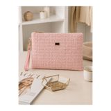 BK Bags & Accessories Orta Boy Simli Parıltılı Tüvit Şanel Dokuma Portföy Clutch Kadın El Çantası