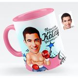 BK Bay Boksör Karikatürlü Pembe Kupa Bardak