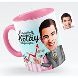BK Bay Ceo Karikatürlü Pembe Kupa Bardak