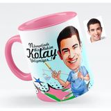 BK Bay Diş Hekimi Karikatürlü Pembe Kupa Bardak