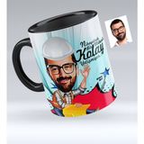 BK Bay Mühendis Karikatürlü Siyah Kupa Bardak