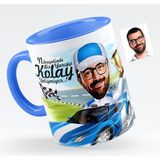 BK Bay Rallici Karikatürlü Mavi Kupa Bardak