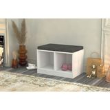 BK Concept AYK-1001 Raflı Puflu Beyaz 65 cm Ayakkabılık
