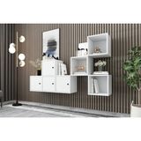 BK Concept Beyaz 202 cm DRS-1016-Ç 4 Kapaklı Duvara Monte Ayaksız Dresuar