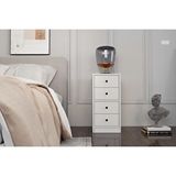 BK Concept Çıtasız KMD-1039-Ç Dört Çekmeceli Beyaz Komidin