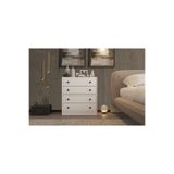 BK Concept Çıtasız KMD-1046-Ç Dört Çekmeceli Beyaz Komidin