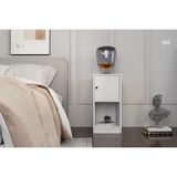 BK Concept KMD-1037-Ç Çıtasız Raflı Kapaklı Beyaz Komidin