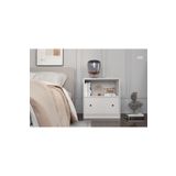 BK Concept KMD-1041-Ç Çıtasız Raflı Kapaklı Beyaz Komodin