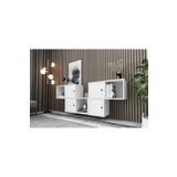 BK Concept KNS-1134-Ç Beyaz 168 cm Raflı Dolaplı Duvar Konsolu