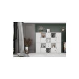 BK Concept KTP-1146-Ç 160 cm Beyaz Modüler Kapaklı Çekmeceli Raflı Kitaplık