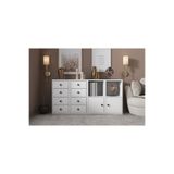 BK Concept ŞFN-1029-Ç Beyaz 130 cm Raflı Dolaplı Çekmeceli Şifonyer