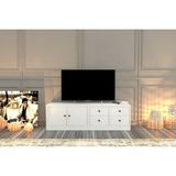 BK Concept TV-1013-Ç Beyaz 130 cm Dolaplı Çekmeceli Tv Ünitesi