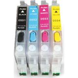 BK EPSON T0551-T0554 UYUMLU Kolay Dolan Kartuşlar (DOLU) - R240/ RX420/ RX425/ RX520