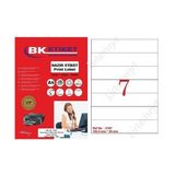 BK Etiket BK-2107 Lazer Etiket A4 Sayfada 7 Etiket 192.5 x 39 mm