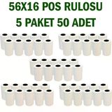 Bk Etiket X5 Tech Termal Yazar Kasa Pos Rulosu 56X16 Mt (5Paket 50 Rulo)