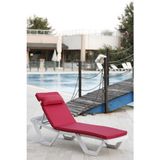 BK Exclusive Poolio Şezlong Minderi 5 cm - Kırmızı