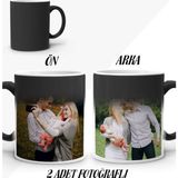 BK Gift 2 Resimli Sihirli Kupa Bardak - Renk - Renkli