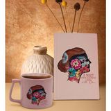 Bk Gift 8 Mart Tasarımlı Pudra Pembesi Sert Kapaklı Defter ve Middle Kupa Seti, Arkadaşa Hediye, Yeni Iş Hediyesi, Doğum Günü Hediyesi-2