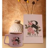Bk Gift 8 Mart Tasarımlı Pudra Pembesi Sert Kapaklı Defter ve Middle Kupa Seti, Arkadaşa Hediye, Yeni Iş Hediyesi, Doğum Günü Hediyesi-4