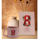 Bk Gift 8 Mart Tasarımlı Pudra Pembesi Sert Kapaklı Defter ve Middle Kupa Seti, Arkadaşa Hediye, Yeni Iş Hediyesi, Doğum Günü Hediyesi-5
