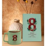 Bk Gift 8 Mart Tasarımlı Yeşil Sert Kapaklı Defter ve Middle Kupa Seti, Arkadaşa Hediye, Yeni Iş Hediyesi, Doğum Günü Hediyesi-5