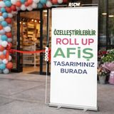 Bk Gift 85X200 cm Kişiye Özel Roll Up Display – Taşıma Çantalı Geri Çekilebilir Banner, Fuar ve Tanıtım Standı - 1 Adet